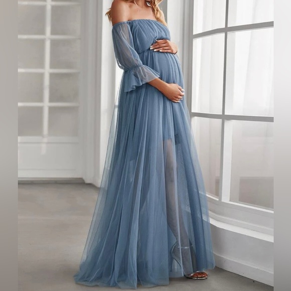 Ever Pretty Dresses & Skirts - Off shoulder maternity mesh dress